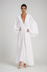 Charlton Plunge Balloon Sleeve Maxi Dress
