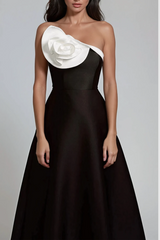 Daniele Flower Asymmetric Maxi Dress