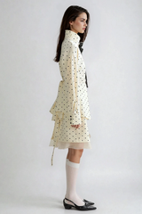Djordje Dot Flower Skirt Set