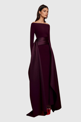 Di Off Shoulder Fringe Maxi Dress
