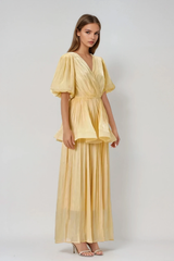 Christos Ruch Balloon Sleeve Skirt Set