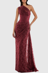 Faron One Shoulder Corset Lace Maxi Dress