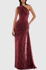 Faron One Shoulder Corset Lace Maxi Dress