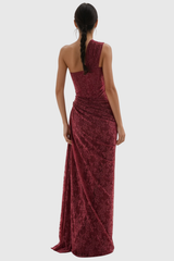 Faron One Shoulder Corset Lace Maxi Dress