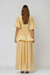 Christos Ruch Balloon Sleeve Skirt Set