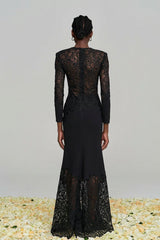 Ambroise Embroidered Sequin Maxi Dress In Black