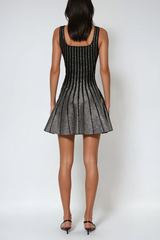 Ananya Stripe Sleeveless Ruffle Mini Dress