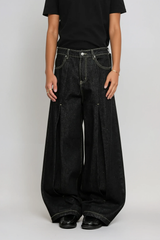 Areli Deconstruct Split Barrel Jeans