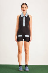 Barbie Polo Neck Backless Jumpsuit