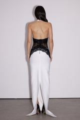 Barret Butterfly Lace Split Bandage Maxi Dress