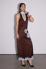 Bess Lace Asymmetric Skirt Set