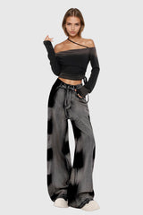Beylke Tie Dye Asymmetric Jeans
