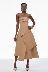 Bobby Strapless Asymmetric Maxi Dress