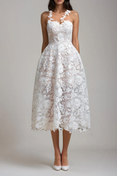 Bodie Floral Lace Midi Dress