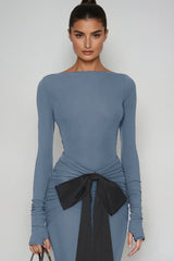 Borys Bow Ruch Maxi Dress