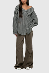 Brand Stripe Deconstruct Shirt