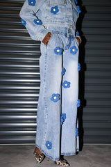 Cachet Flower Barrel Jeans