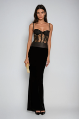 Camillus Lace Corset Maxi Dress
