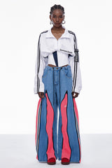 Edelmira Deconstruct Barrel Jeans In Pink