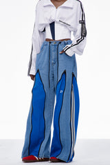 Edelmira Deconstruct Barrel Jeans In Blue