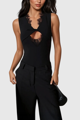 Chidike Lace Cutout Sleeveless Top
