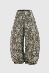 Citlali Leopard Baggy Jeans