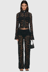 Clarette Floral Cutout Pants Set
