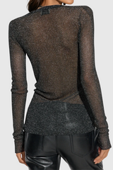 Dan Long Sleeve Glitter Top