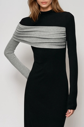 Dane Bodycon Asymmetric Top In Grey