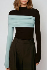 Dane Bodycon Asymmetric Top In Brown