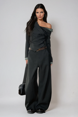 Darko One Shoulder Top In Green