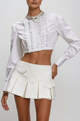 Dayaram Long Sleeve Crop Skirt Set