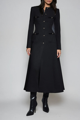 Dearbhla Long Sleeve Split Midi Dress