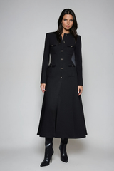 Dearbhla Long Sleeve Split Midi Dress