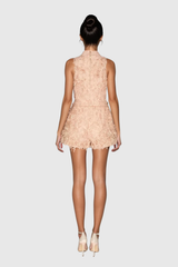 Debora Halter Neck Lace Fringe Playsuit