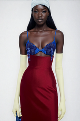Decebal Deconstruct Embroidered Flower Skirt Set