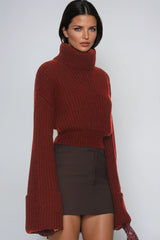 Delfim High Neck Knit Top