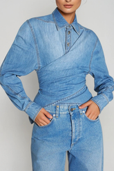 Derdriu Asymmetric Denim Shirt