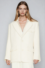 Derya Single Breasted Pocket Corduroy Blazer
