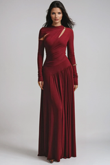 Desirae Cutout Bodycon Ruch Maxi Dress