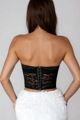 Devon Strapless Corset Lace Top