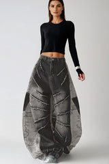 Diane Deconstruct Bleached Baggy Jeans