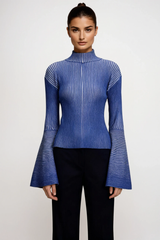 Digby Bell Sleeve Stripe Knit Top