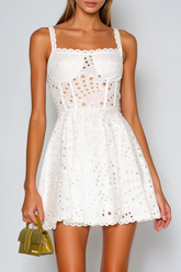 Diksha Spaghetti Cutout Mini Dress