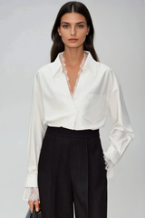 Dip Lace V Neck Shirt