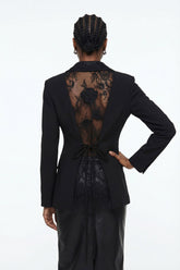 Disha Lace Floral Blazer