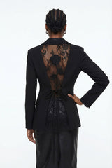 Disha Lace Floral Blazer