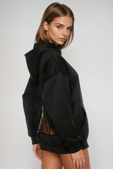 Divna Hooded Lace Top