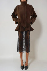 Diwata Funnel Neck Lace Skirt Set