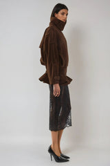 Diwata Funnel Neck Lace Skirt Set